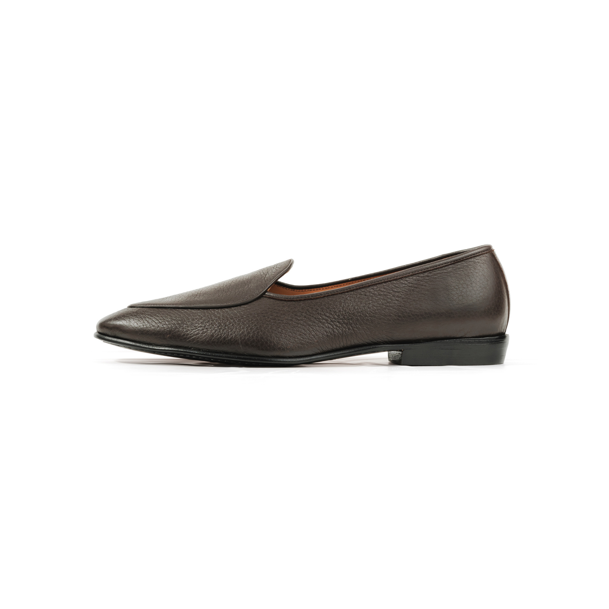 Belgian Loafer in Dark Brown Deerskin