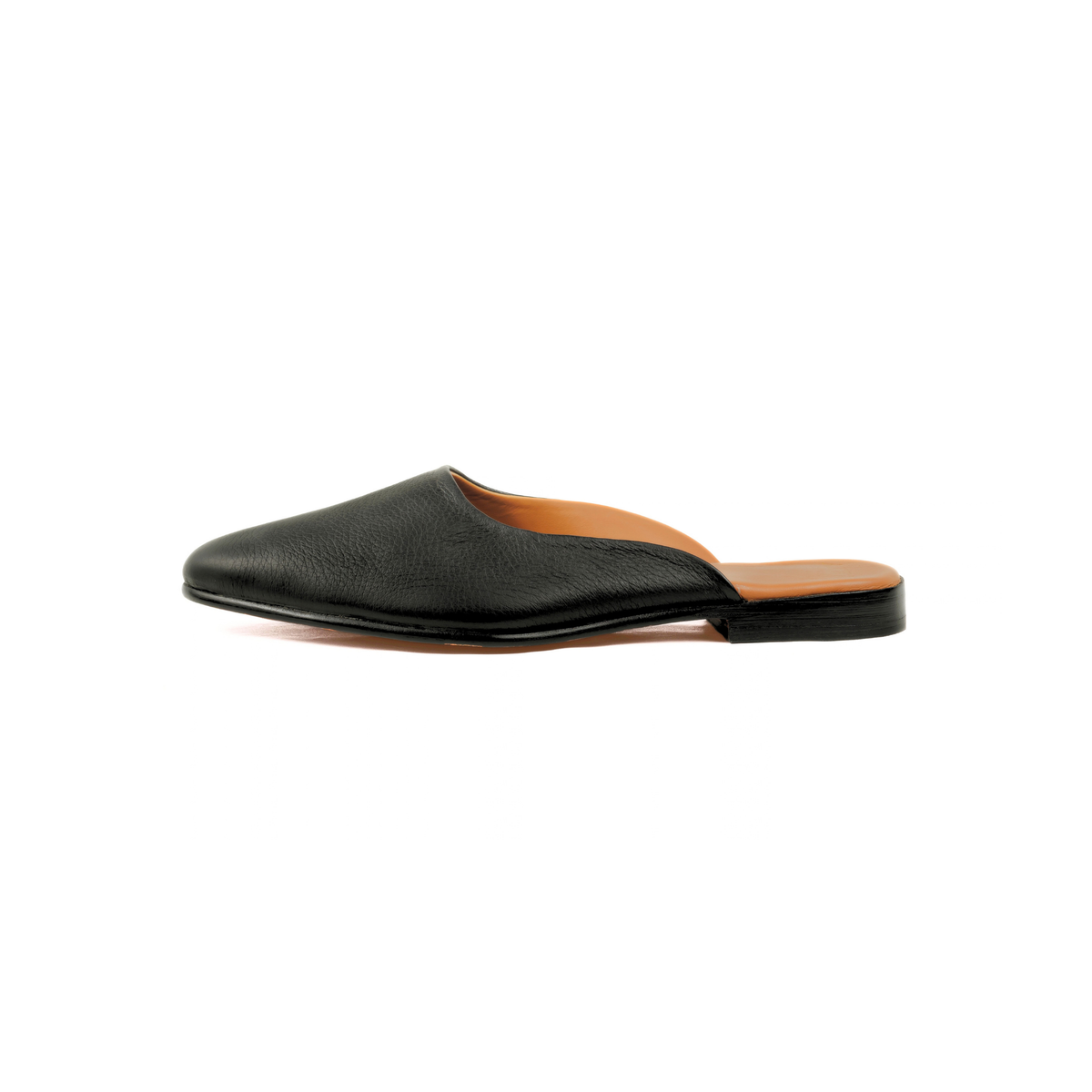 Pantoufle in Black Deerskin