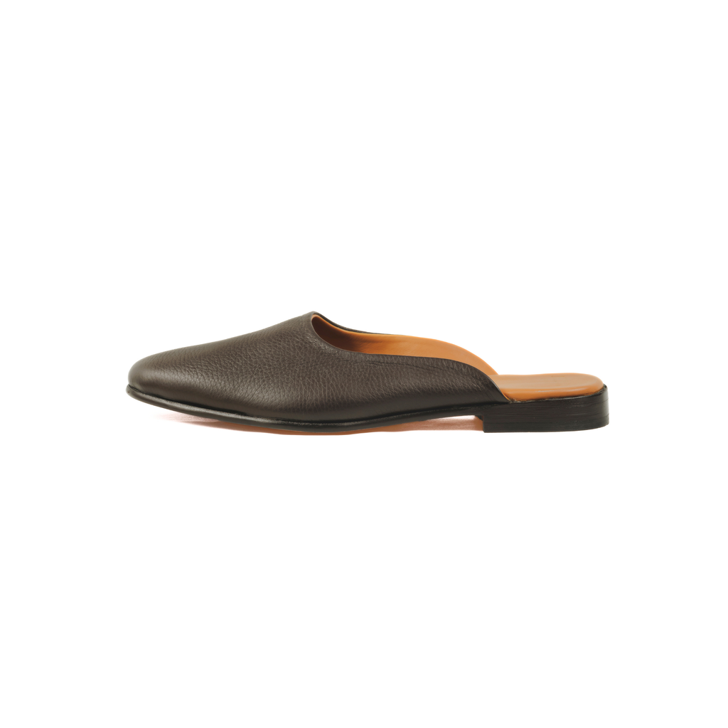 Pantoufle in Dark Brown Deerskin