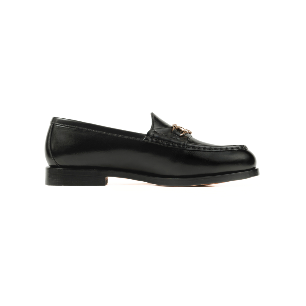 Bit Loafer in Black Calf