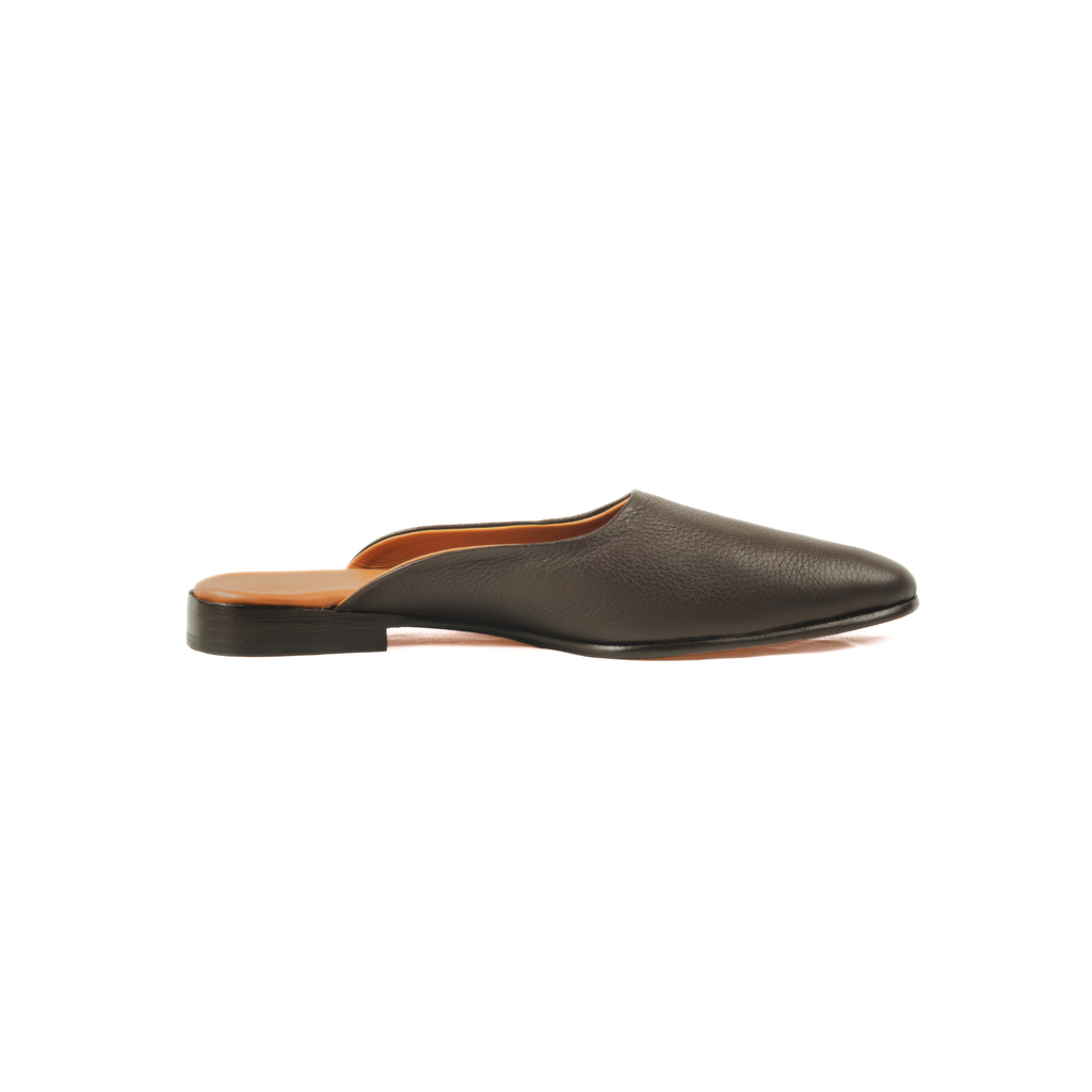 Pantoufle in Dark Brown Deerskin