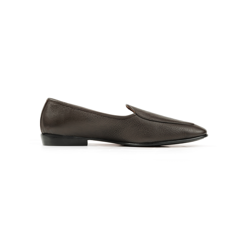 Belgian Loafer in Dark Brown Deerskin