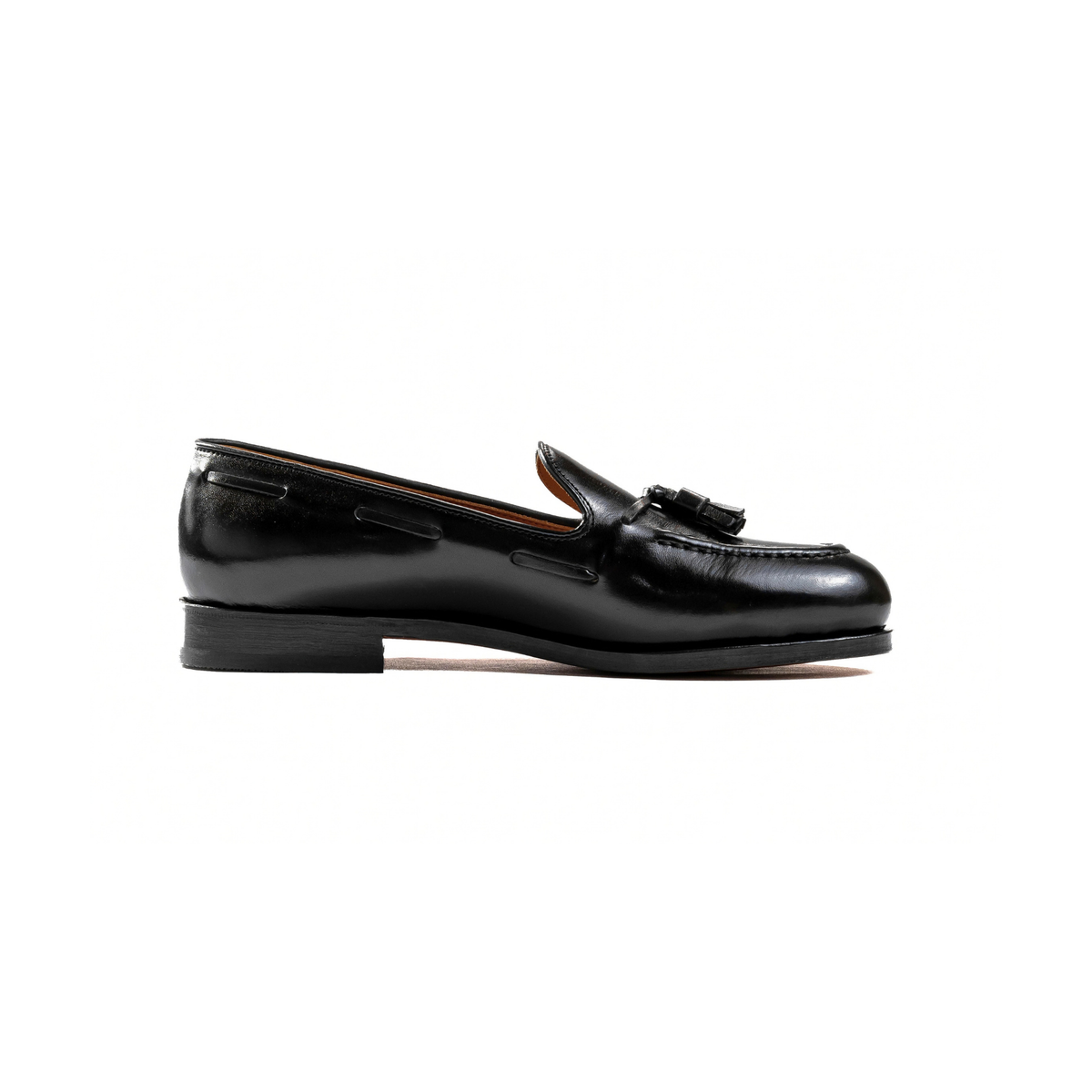 Tassel Loafer in Black Calf