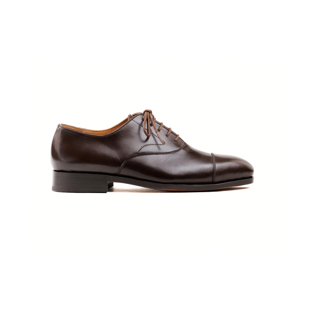 Captoe Oxford in Dark Brown Cowhide