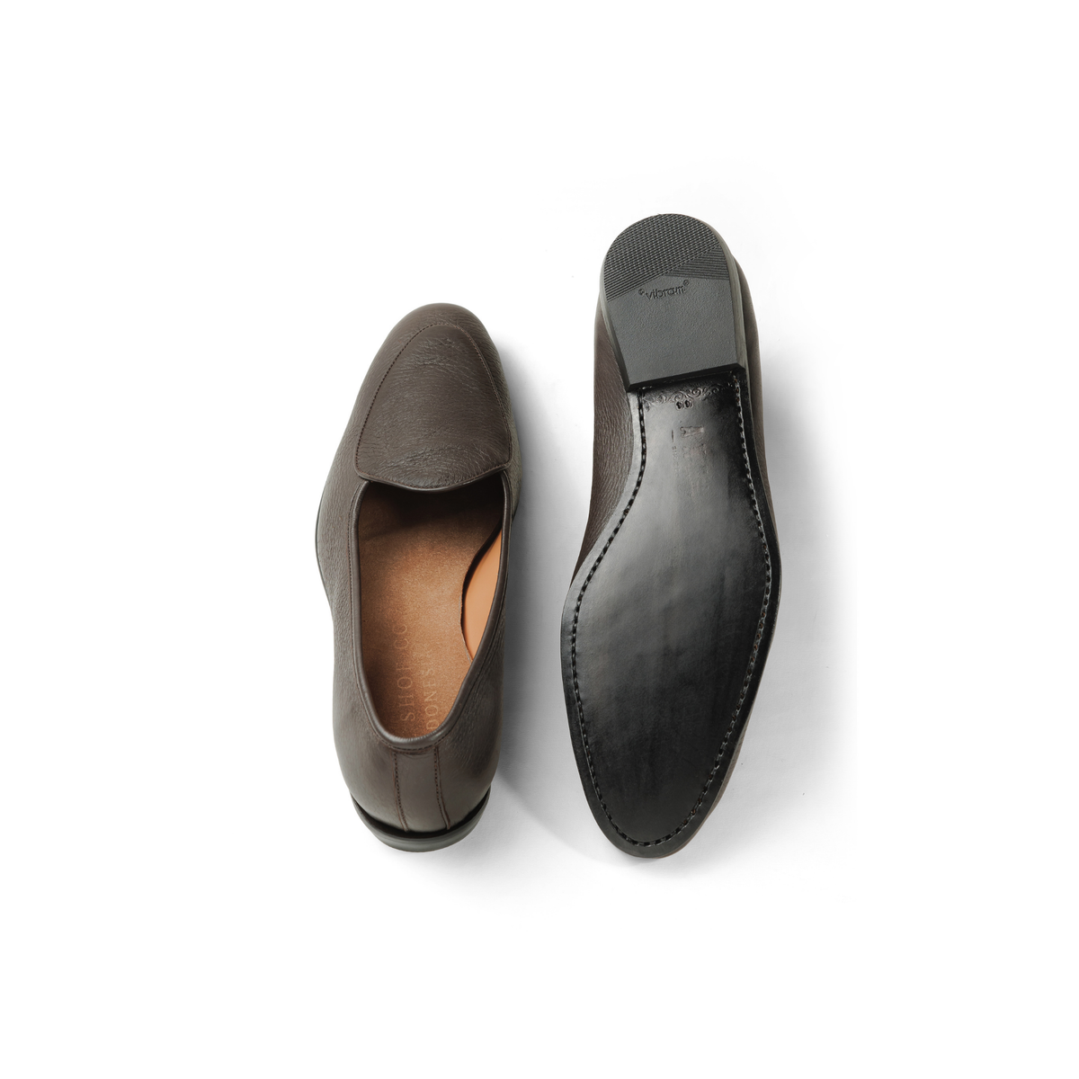 Belgian Loafer in Dark Brown Deerskin
