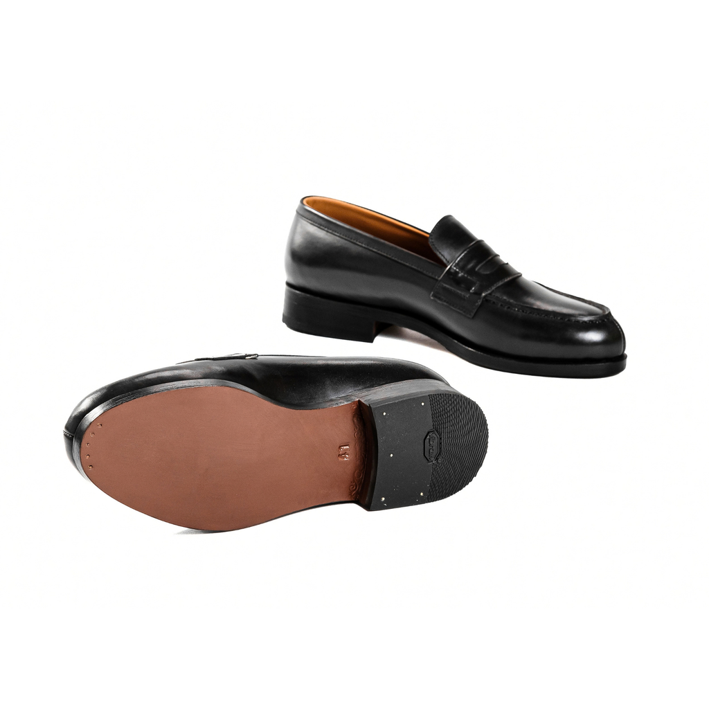 Classic Penny Loafer in Black Calf
