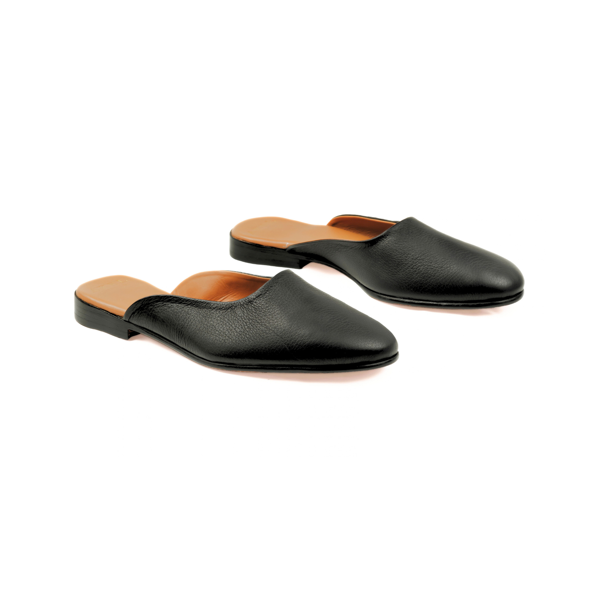 Pantoufle in Black Deerskin