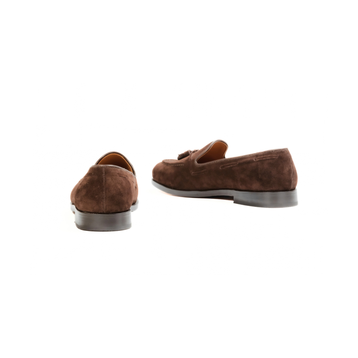 Tassel Loafer in Chocolate Suede