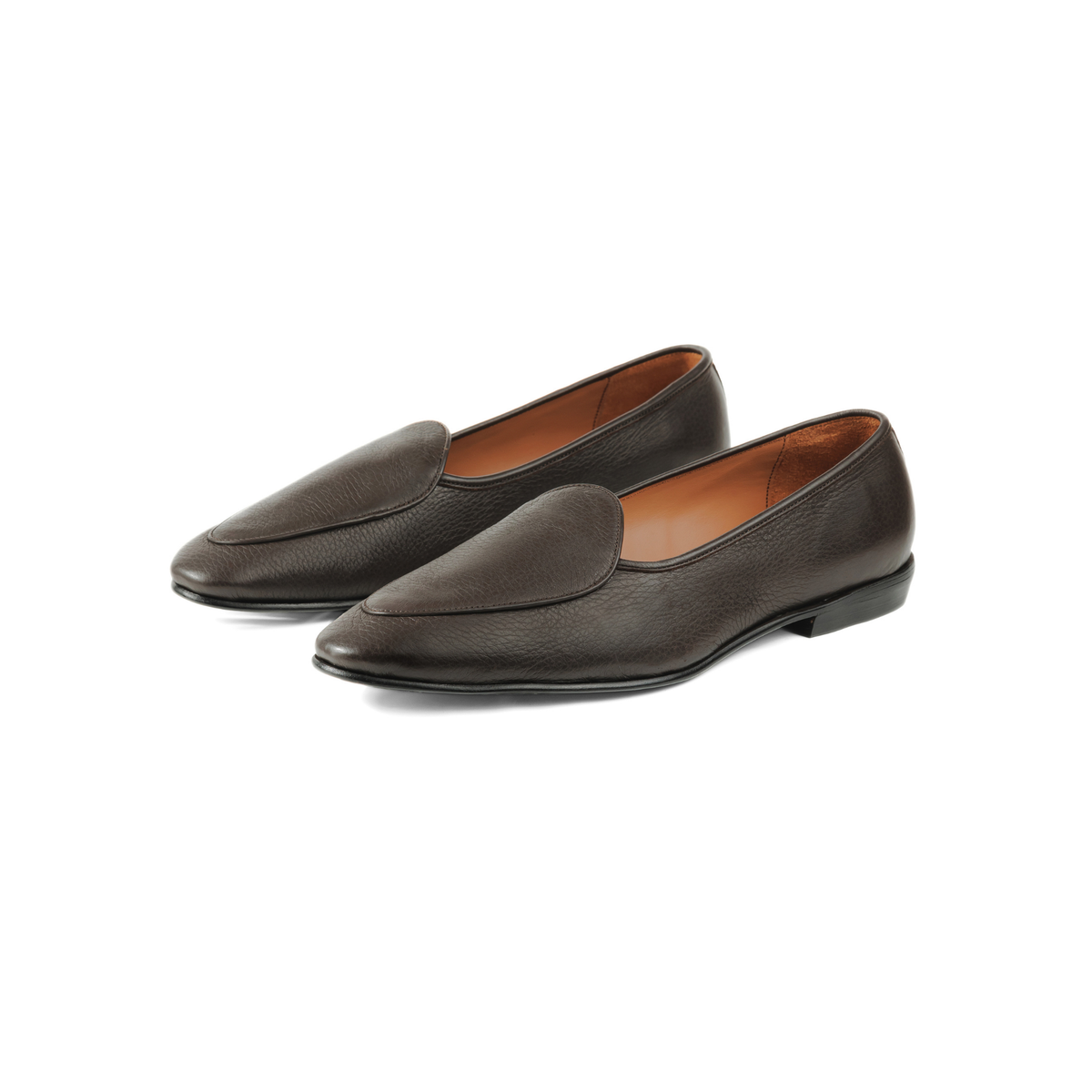 Belgian Loafer in Dark Brown Deerskin