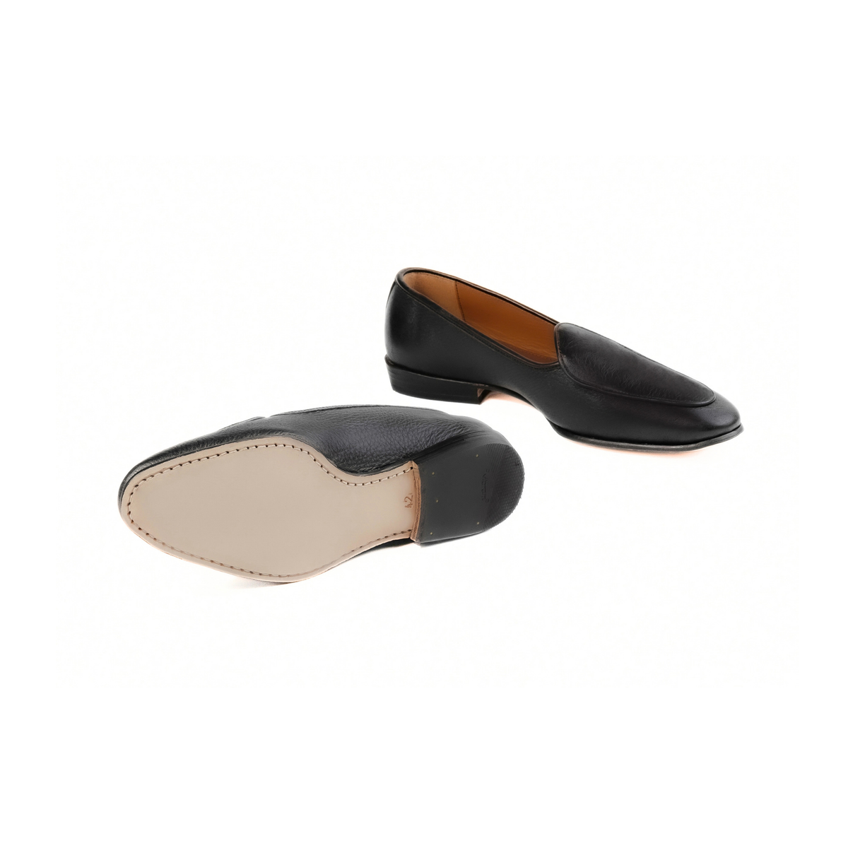 Belgian Loafer in Black Deerskin