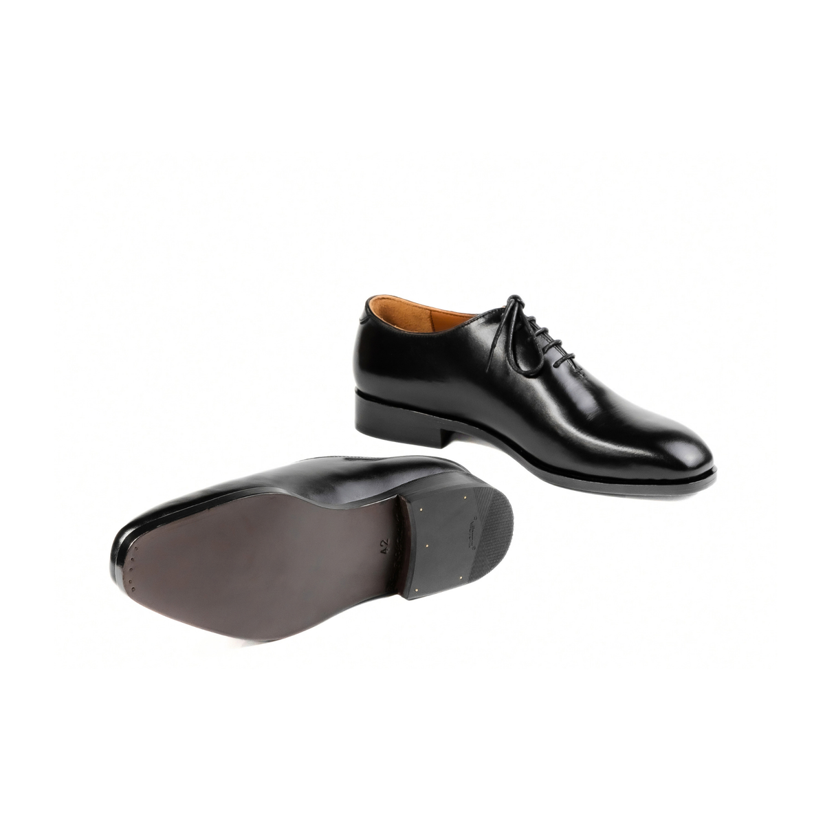 Wholecut Oxford in Black Calf