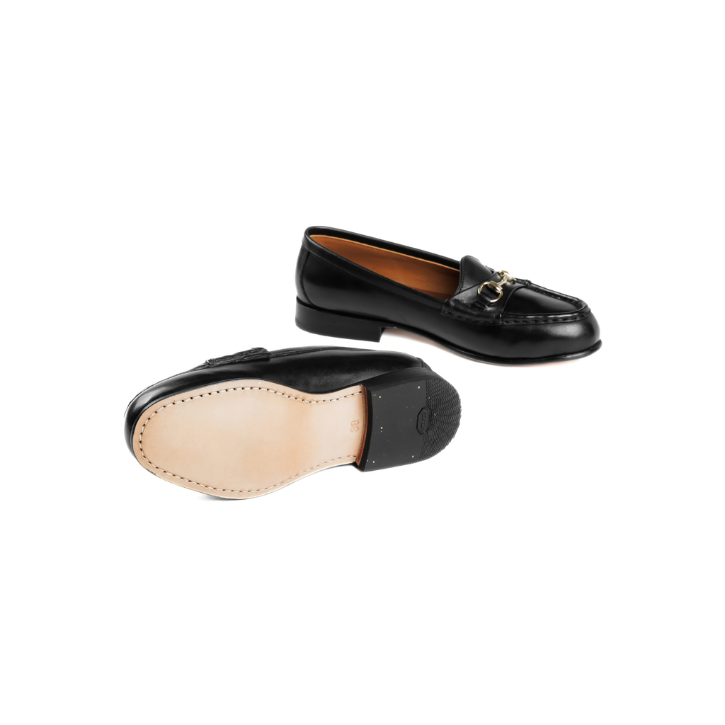 Femme Bit Loafer in Black Calf