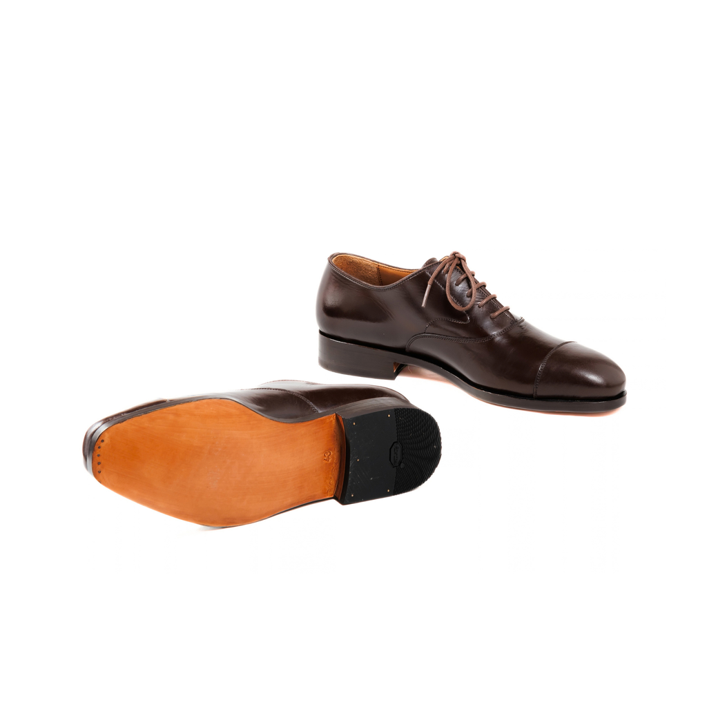 Captoe Oxford in Dark Brown Cowhide