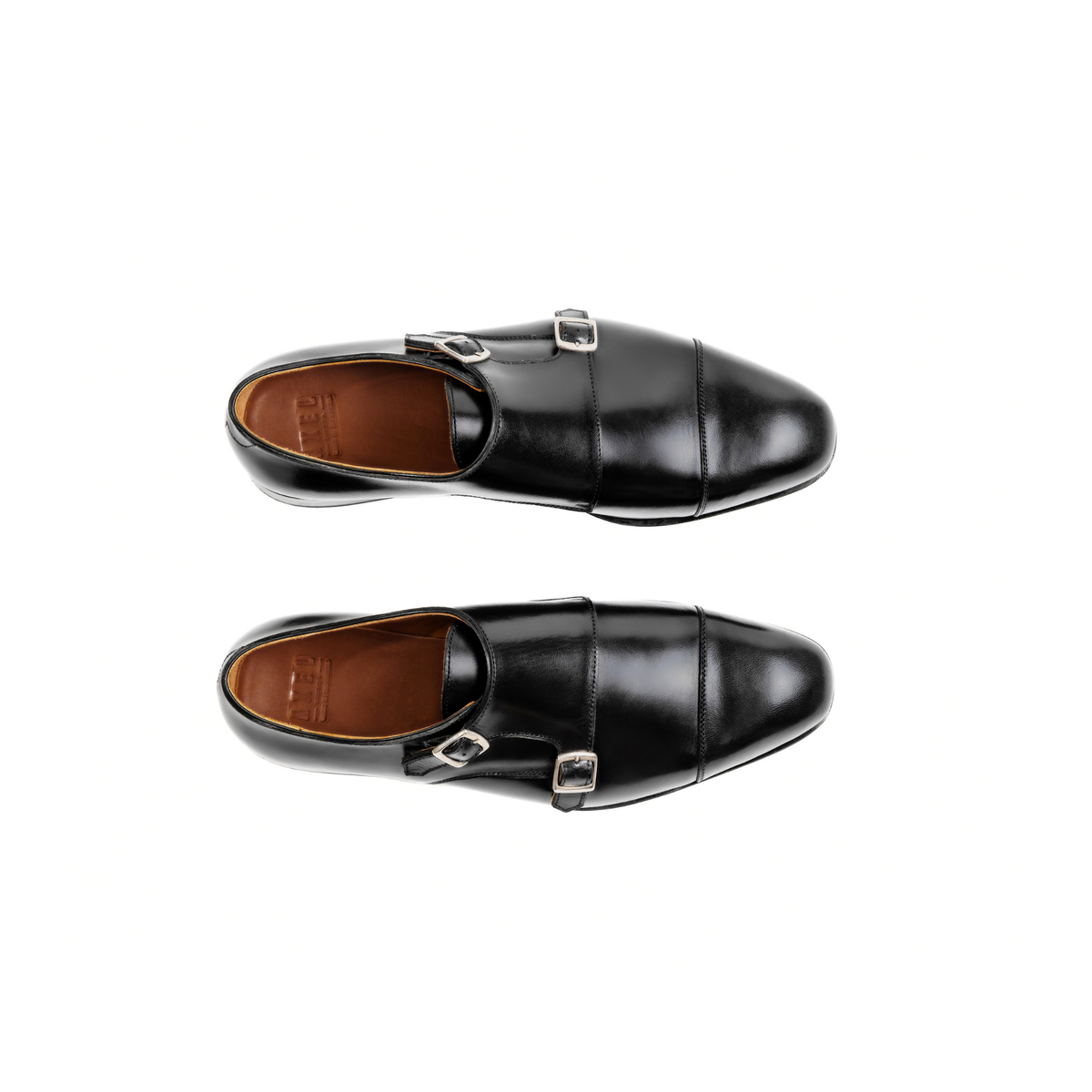 Double Monkstrap in Black Calf