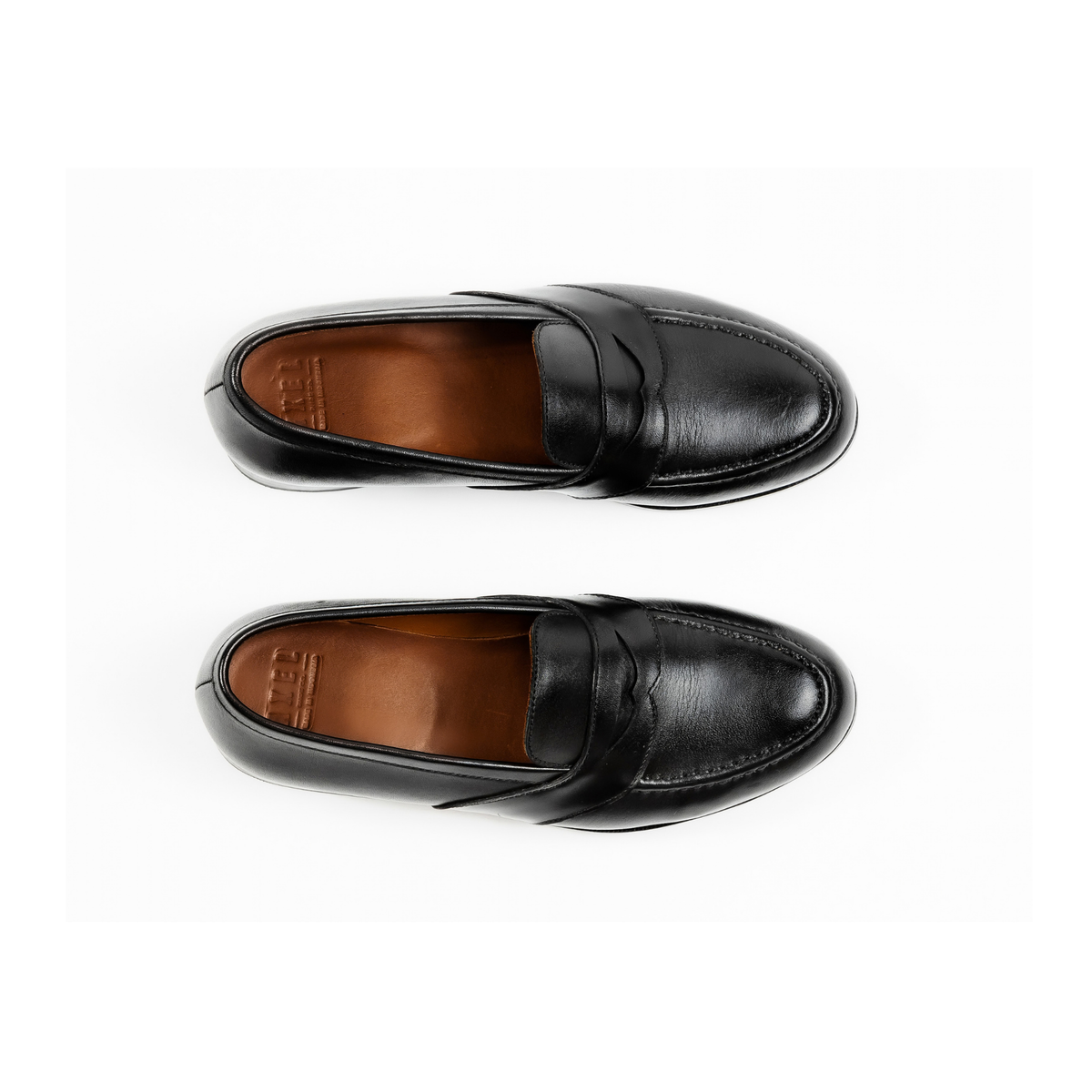 Full Strap Loafer in Black Calf