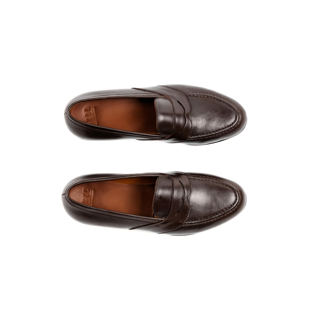 Full Strap Loafer in Dark Brown Cowhide