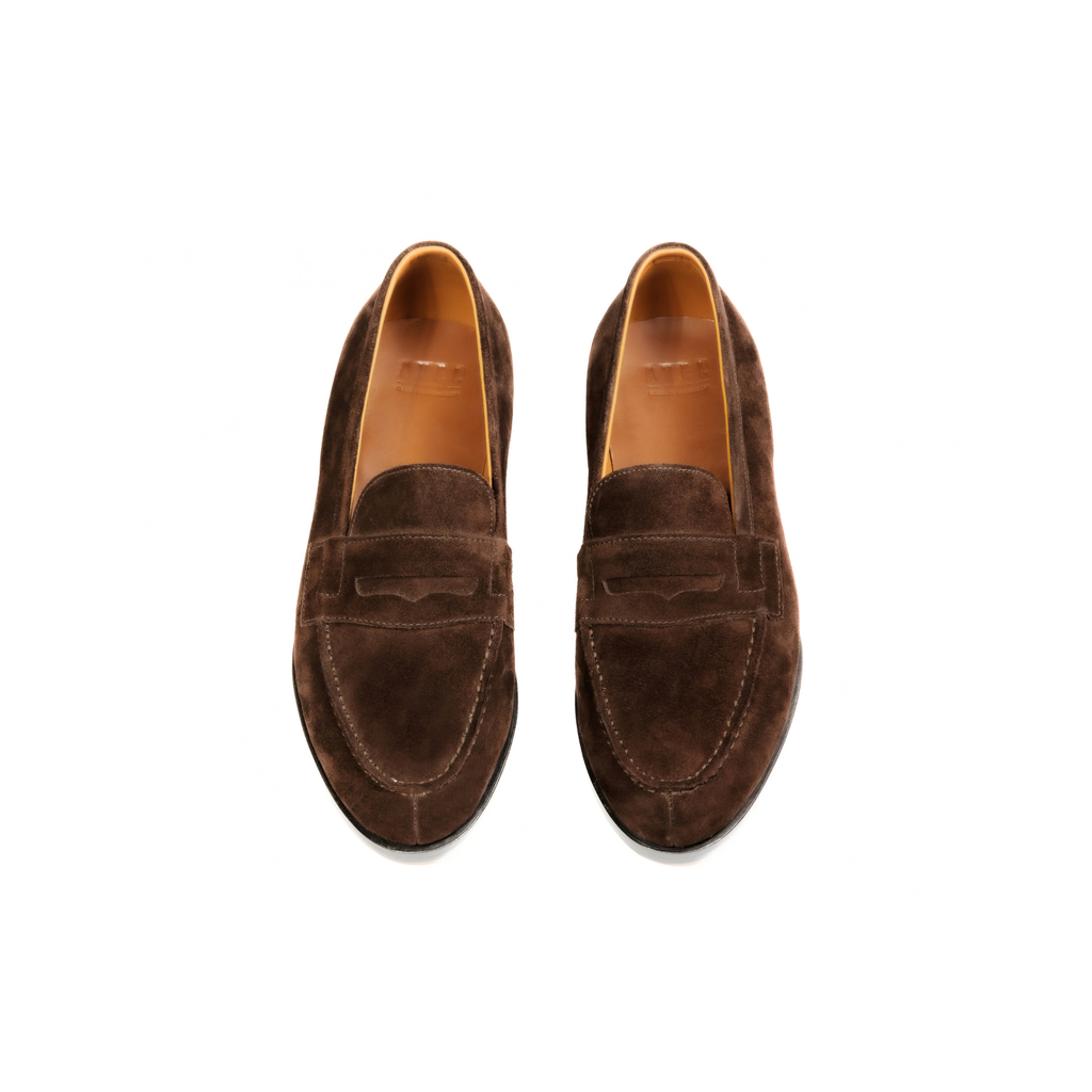 Classic Penny Loafer in Chocolate Suede