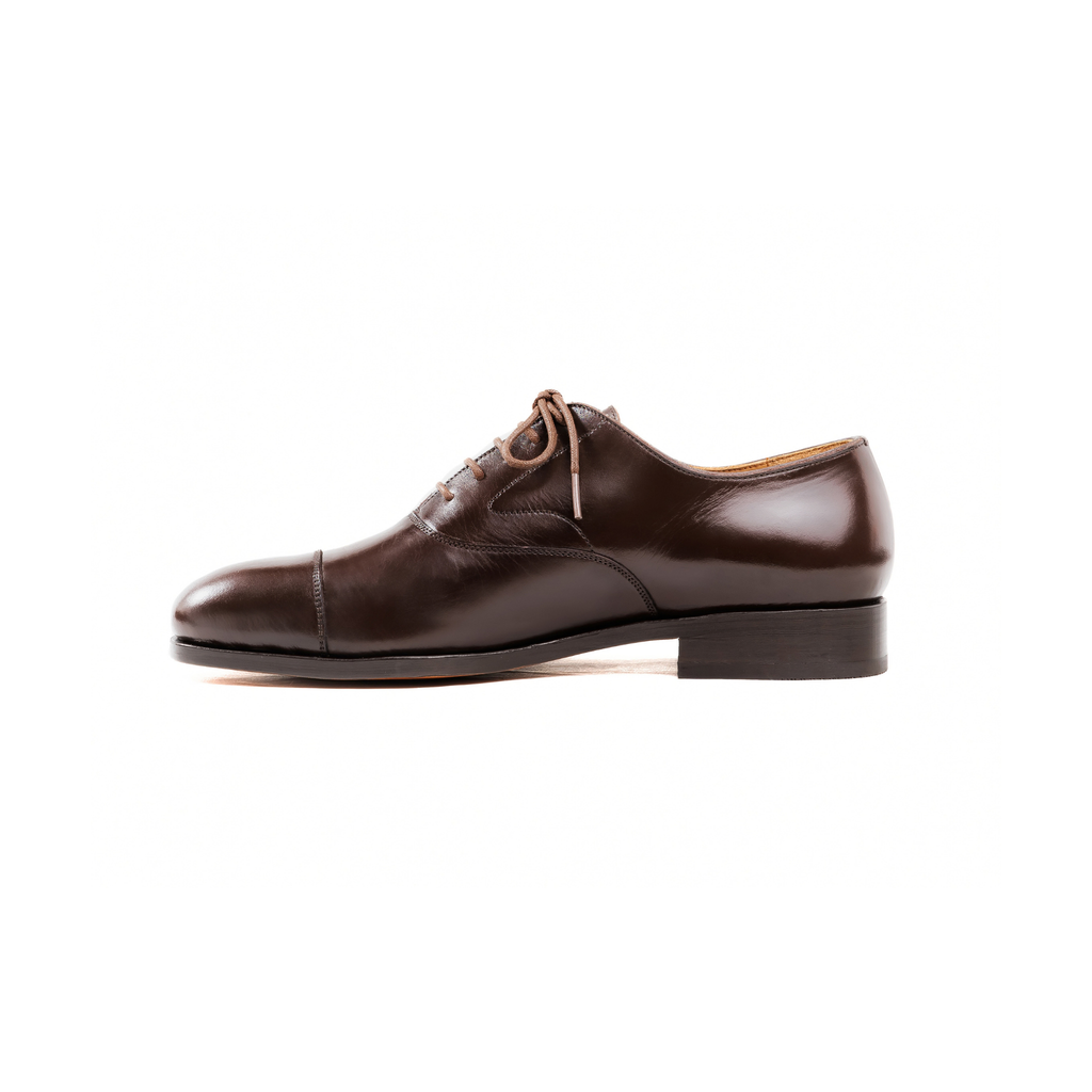 Captoe Oxford in Dark Brown Cowhide